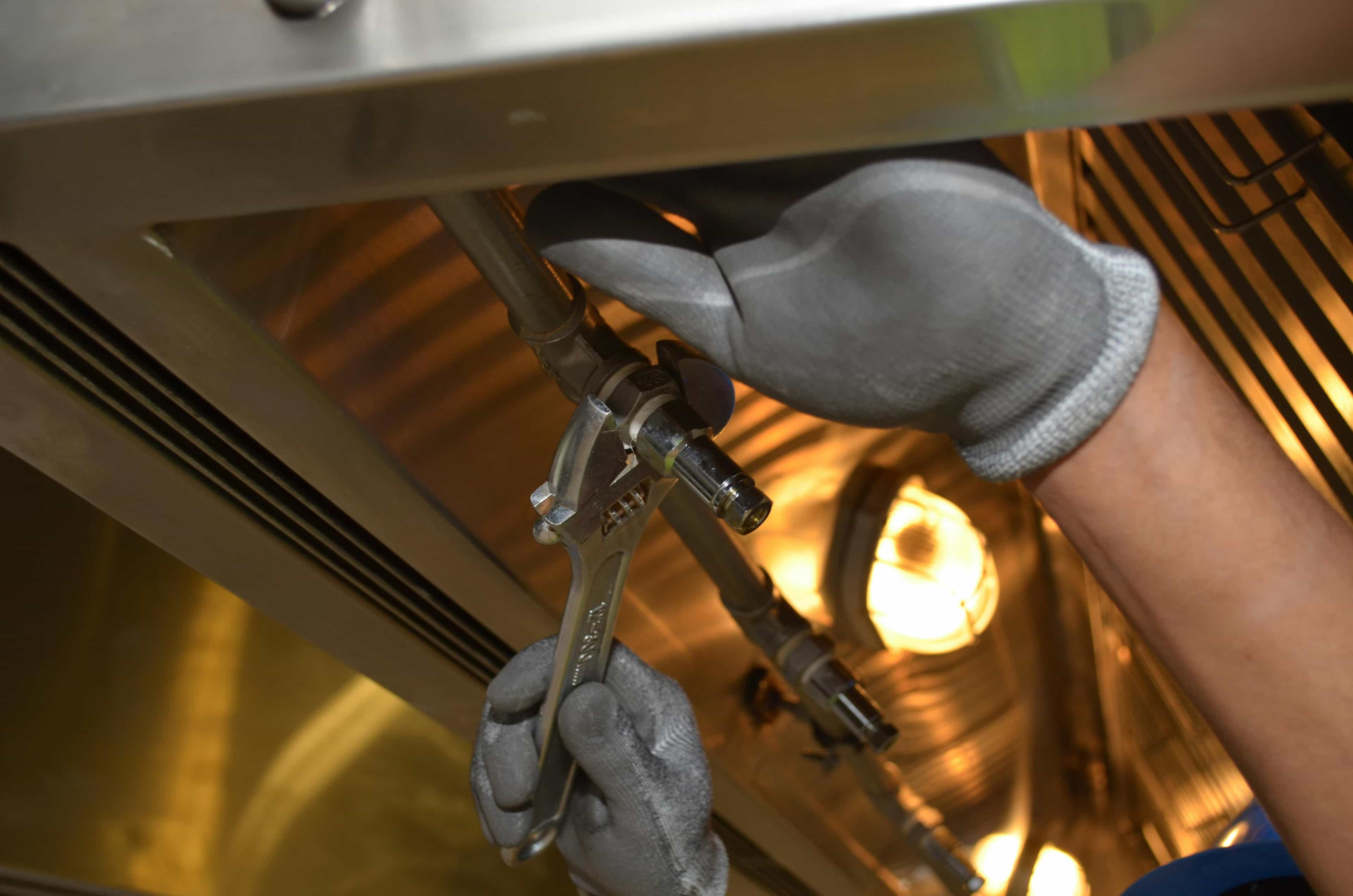 Commercial plumbing maintenance inspection in Melbourne facility